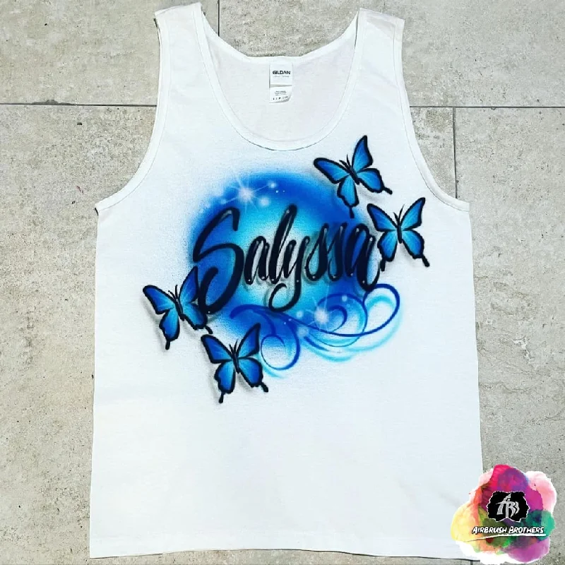 Airbrush Butterfly Tank Top Shirt Design