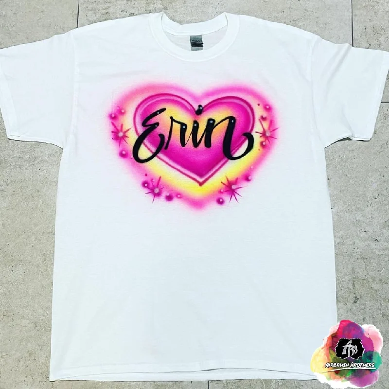 Airbrush Heart w/ Two Colors Shirt Design