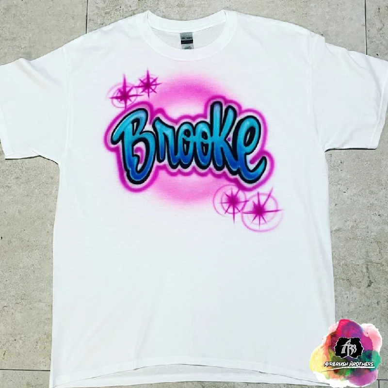 Airbrush Two Colored Name Shirt Design