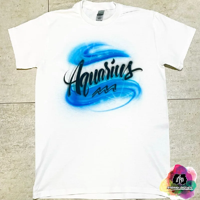 Airbrush Zodiac Aquarius Shirt Design