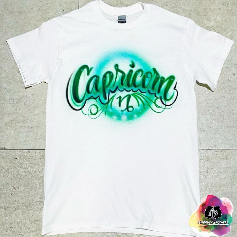 Airbrush Zodiac Capricorn Shirt Design