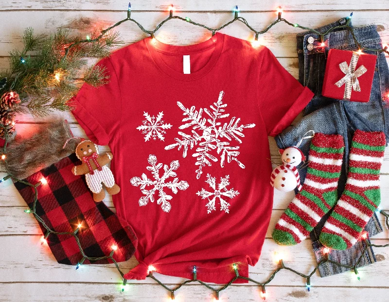 Holiday Season Snow Flakes Shirt, Let It Snow Shirt, Christmas Snow Flakes Gift, Winter Snow Shirt, Christmas Gift, Snow Flakes Tees F267