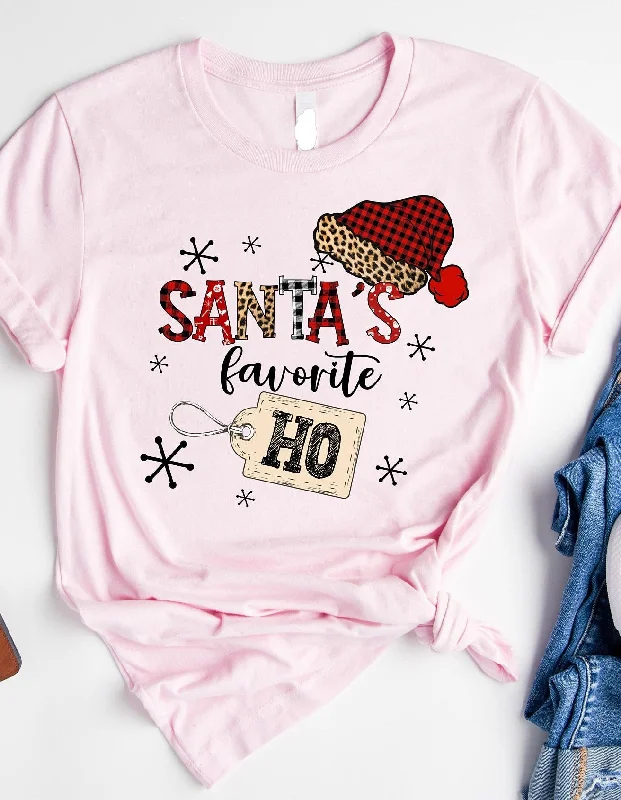 Santa's Favorite Ho T-Shirt Funny Holiday Tee For Women Funny Santa Shirt Ugly Christmas Shirt Xmas Party Shirt, Gift For Her, G162