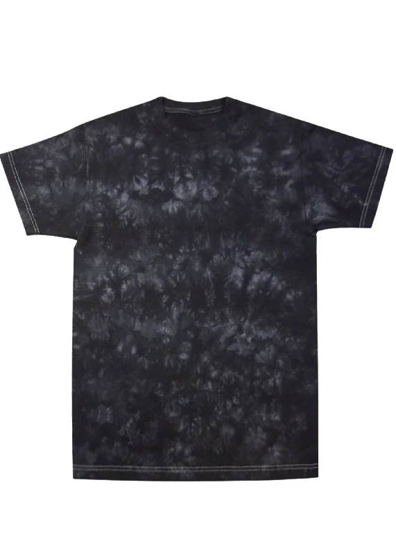 Black Crystal Wash Tie Dye T-Shirt