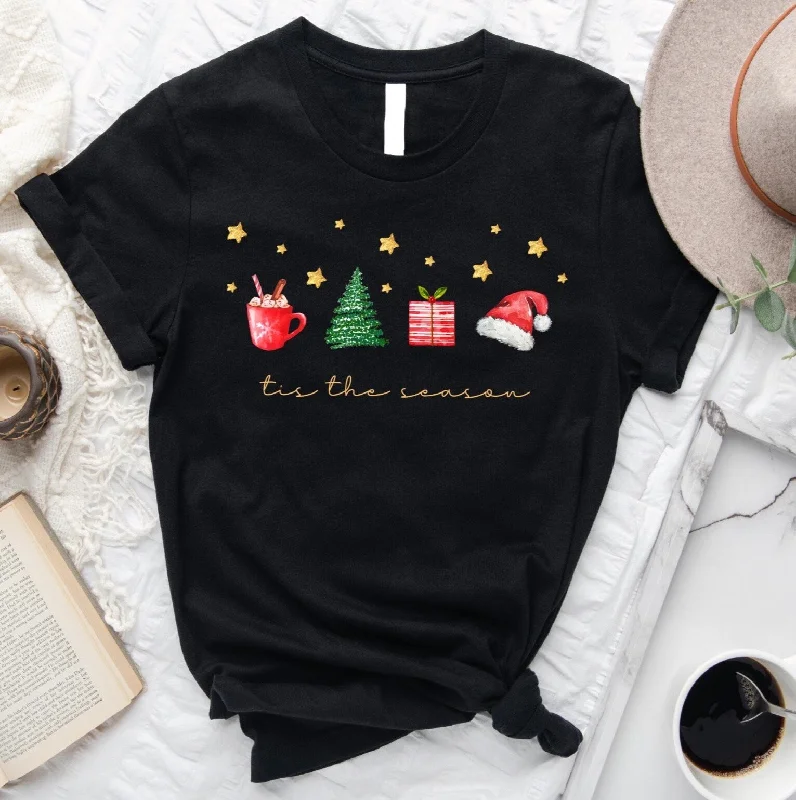 Tis The Season T-Shirt, Christmas Shirt, Cute Christmas T-Shirt, Christmas  Holiday Apparel, Christmas Tee, Merry Christmas Gift, G026