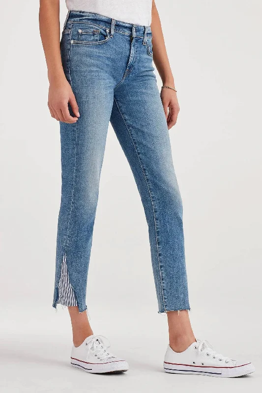 Ankle Skinny Stripe Kick Jean In Sloan Vintage