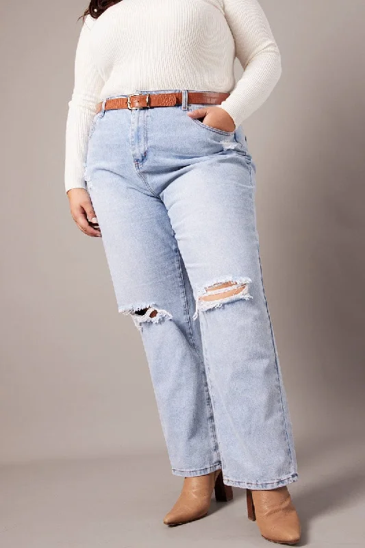 Denim Baggy Jeans High Rise