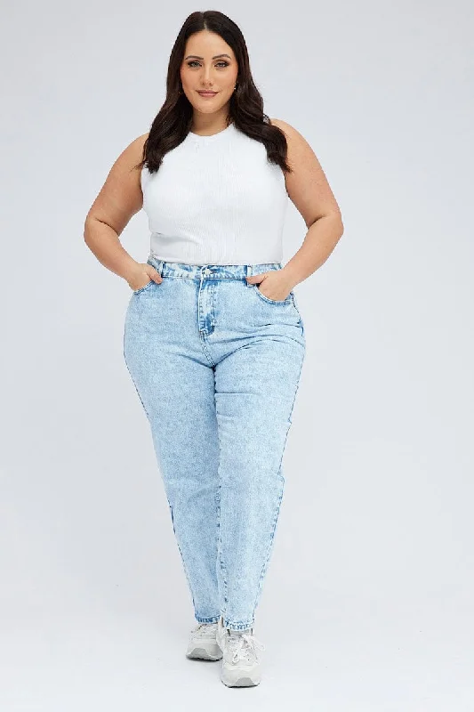 Denim Mom Jeans High Rise