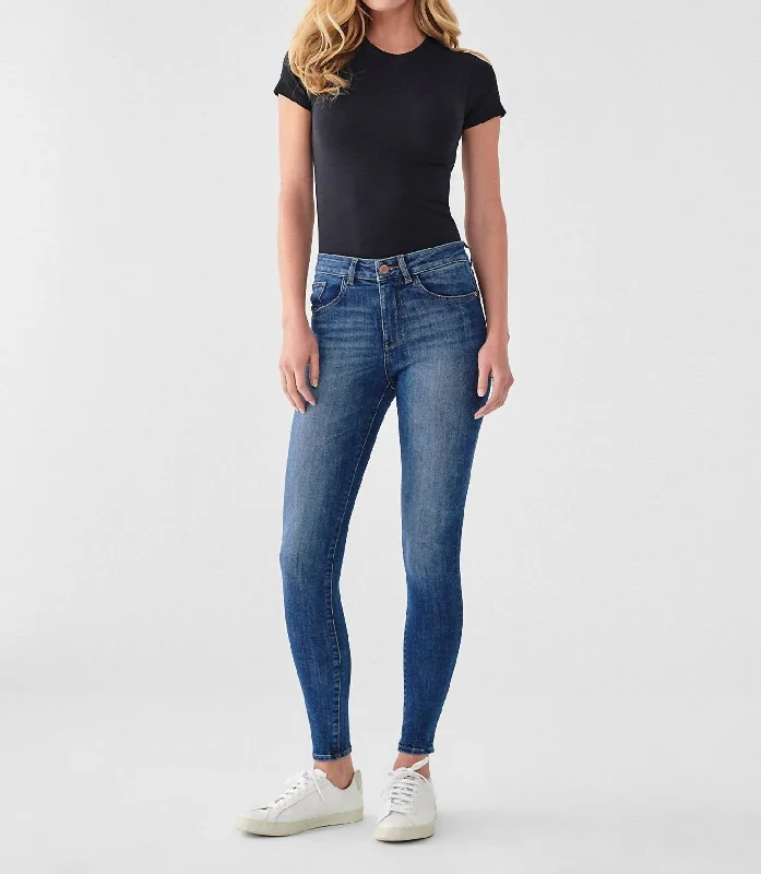 Florence Ankle Mid Rise Skinny Jeans In Parker