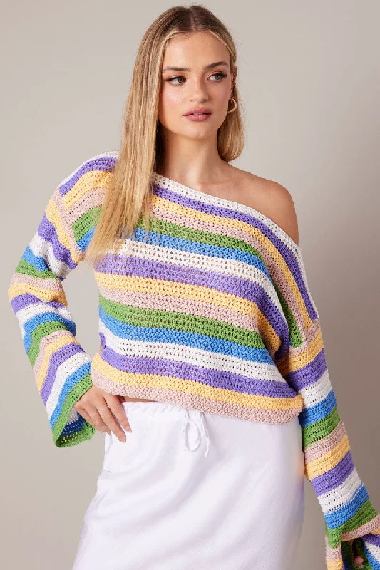 Multi Stripe Knit Jumper