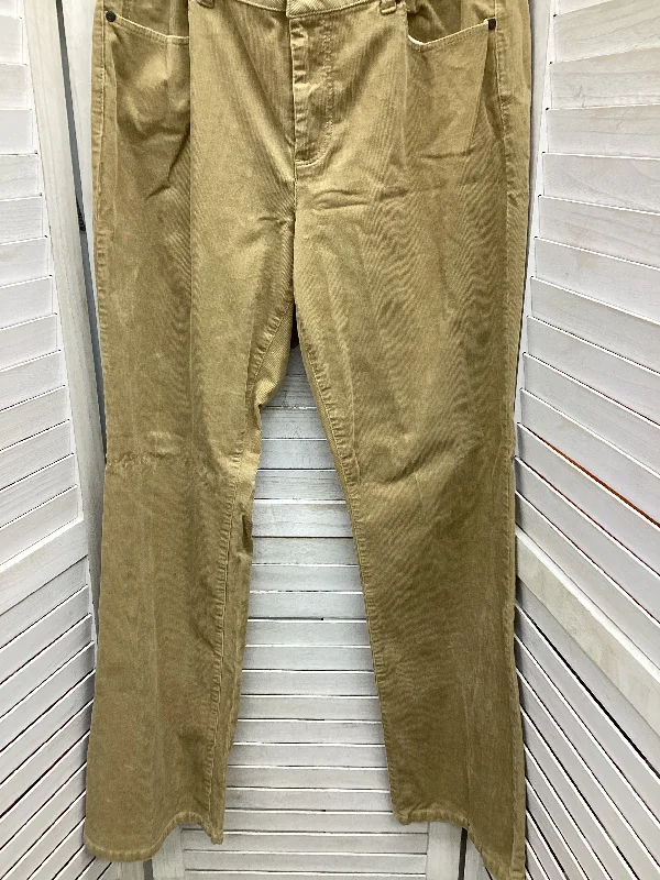 Pants Corduroy By Talbots In Tan, Size: 12