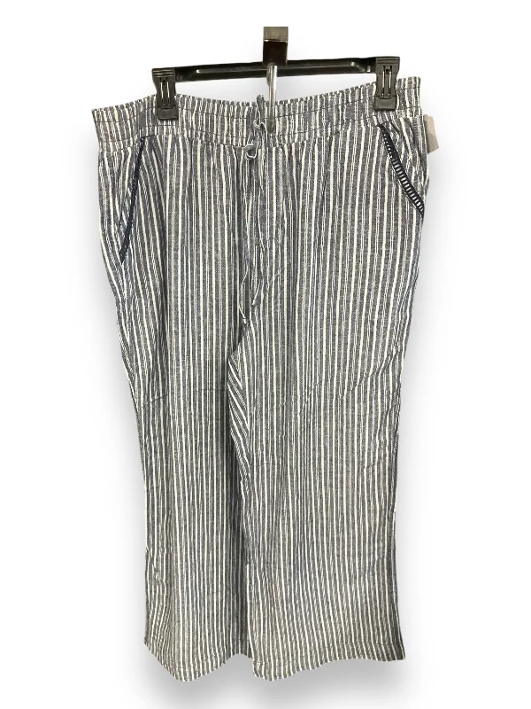 Pants Wide Leg By Briggs In Striped Pattern, Size: Xl