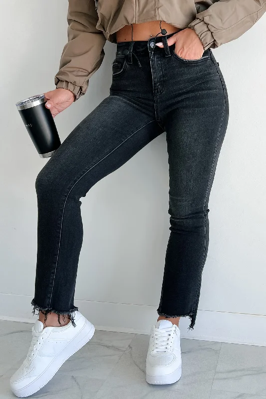 Asheboro High Rise Crop Flare Vervet Jeans (Washed Black)