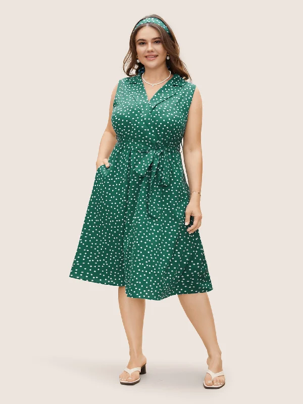 Collared Polka Dot Dress