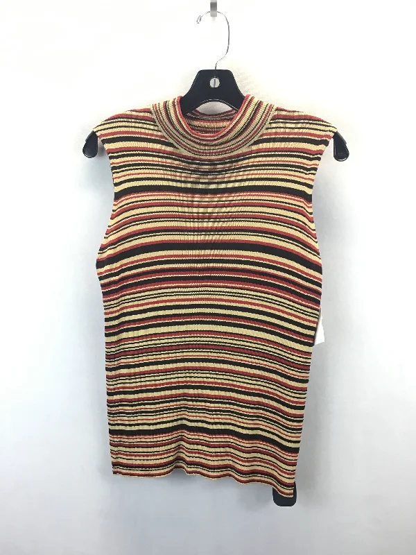 Top Sleeveless By Josephine Chaus In Striped Pattern, Size: M