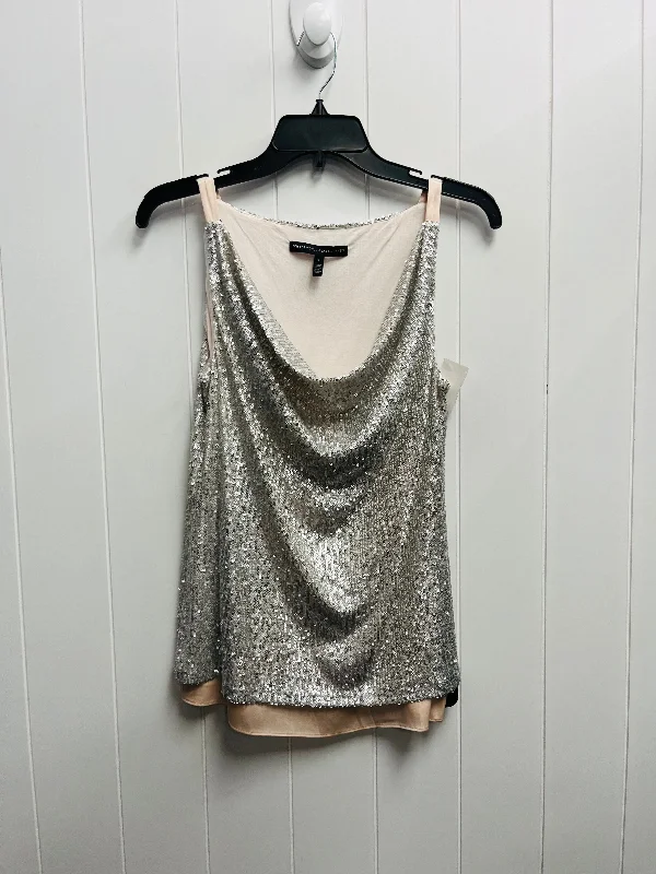 Top Sleeveless By White House Black Market In Silver, Size: S