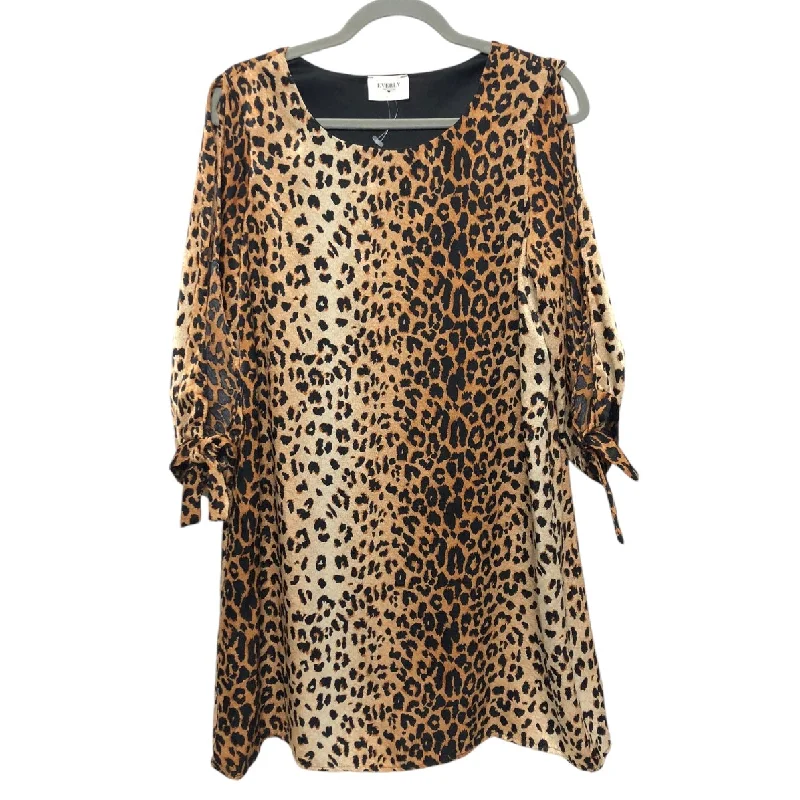 Dress Casual Short By Everly In Leopard Print, Size: M