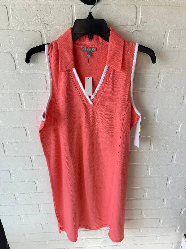 Dress Casual Short By Talbots In Orange & White, Size: Mp