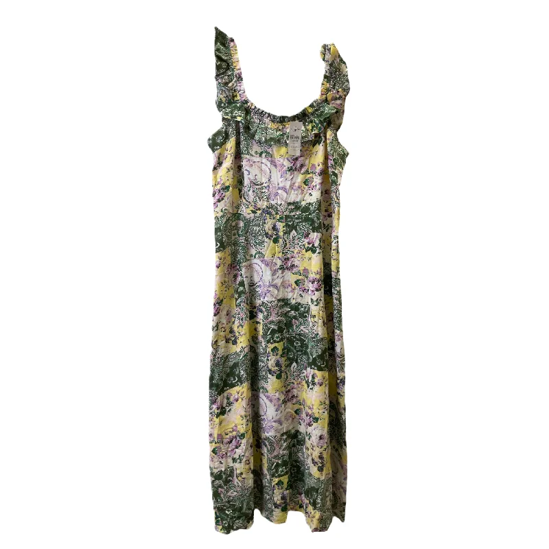 Floral Print Dress Casual Midi By Loft, Size: S