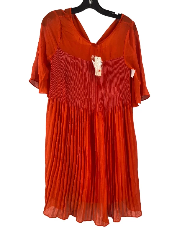 Orange Dress Casual Midi Maeve, Size 2