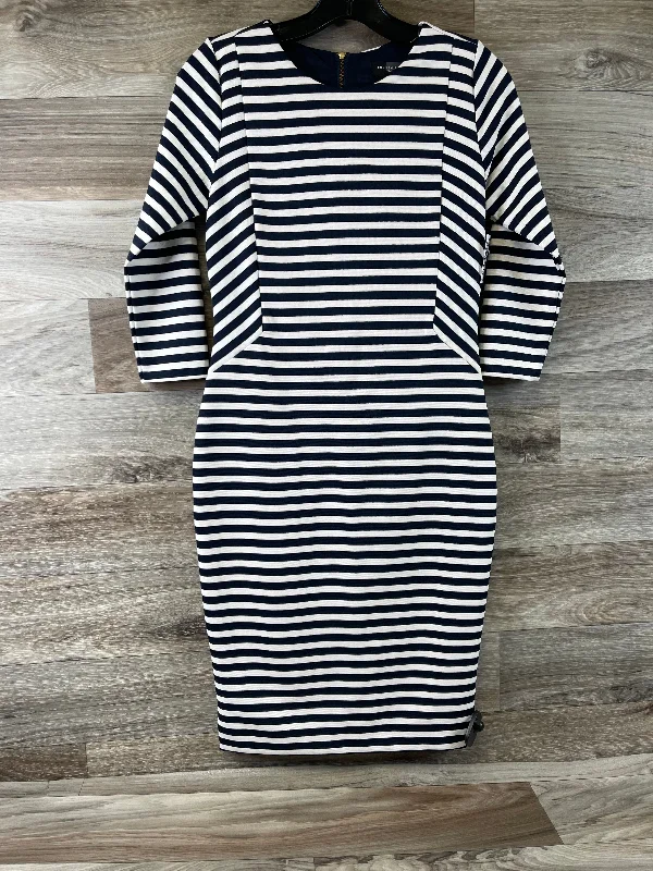 Striped Pattern Dress Casual Midi Limited, Size Xs