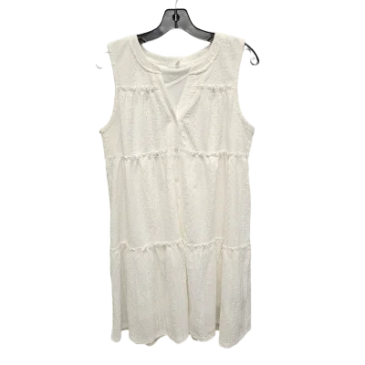 White Dress Casual Midi Maurices, Size M