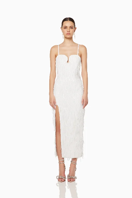 Judith Sweetheart Maxi Dress in White