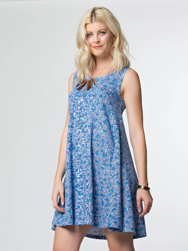 Bellini Dress - Blue Lines