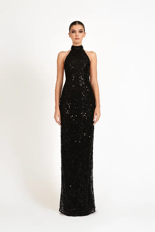 KEMILY DRESS - BLACK SEQUIN