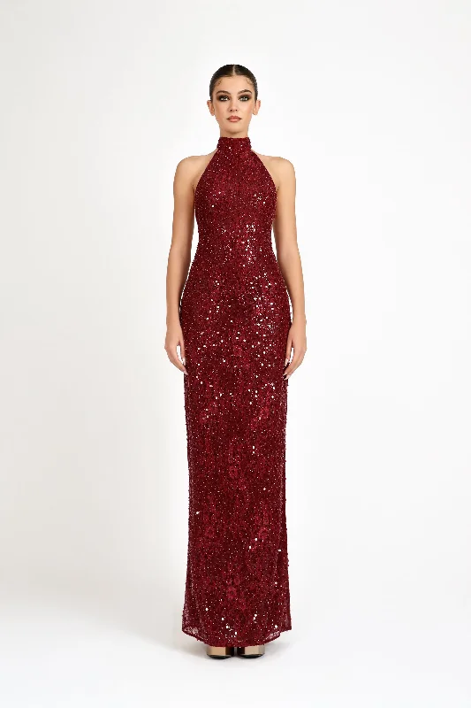 KEMILY DRESS - RED SEQUIN