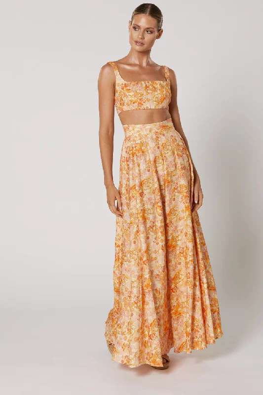 Winona Darana Skirt - Orange Print